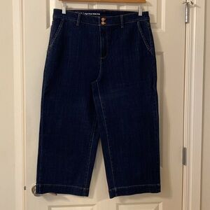 Talbots High-Waist Wide Crop Pant